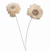 Vickerman H7SFS006 4 in. Charki Sola 12 in. Stem Artificial Flowers, Natural - 12 per Bag