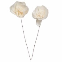 Vickerman H7SFS045 4 in. Gardenia Sola Stem Artificial Flower, Natural - 12 in. - 12 per Bag