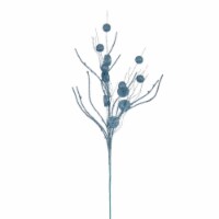 Vickerman QG220832 33 in. Baby Blue Ball & Coin Twig Spray, 6 Piece - Pack of 36