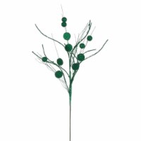 Vickerman QG220844 33 in. Seafoam Ball & Coin Twig Spray, 6 Piece - Pack of 36