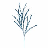Vickerman QG221532 36 in. Baby Blue Berry Twig Glitter Spray, 6 Piece per Bag