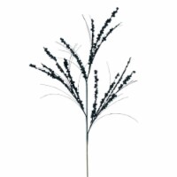 Vickerman QG221562 36 in. Sea Blue Berry Twig Glitter Spray, 6 Piece per Bag