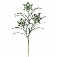 Vickerman QG223004 31 in. Green Snowflake Glitter Spray, 6 Piece - Pack of 48