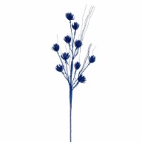Vickerman QG224402 30 in. Blue Mini Flower Glitter Spray, 6 Piece per Bag