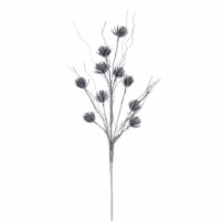 Vickerman QG224407 30 in. Silver Mini Flower Glitter Spray, 6 Piece per Bag