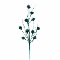 Vickerman QG224442 30 in. Teal Mini Flower Glitter Spray, 6 Piece per Bag