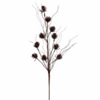 Vickerman QG224476 30 in. Mocha Mini Flower Glitter Spray, 6 Piece per Bag