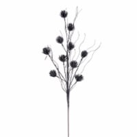Vickerman QG224487 30 in. Pewter Mini Flower Glitter Spray, 6 Piece per Bag