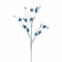 Vickerman QG224632 33 in. Baby Blue Star & Ball Glitter Spray, 6 Piece per Bag