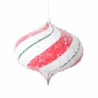 6.3 Red Green Swirl Onion Orn 2/Bag
