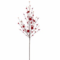 Vickerman FT2210335 32 in. Red Leaf Spray, 3 Piece per Bag