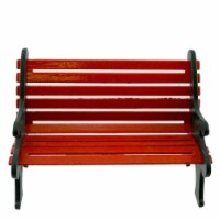 Department 56 Accessory Red Wrought Iron Park Bench General Village Christmas 56445