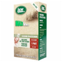 LEM MaxVac 28 Count 6 x 9 Pint Size Air Tight Vacuum Sealer Bags BPA Free 1386