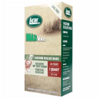 LEM MaxVac 44 Count 8 x 12 Quart Size Sturdy Vacuum Sealer Bags BPA Free 1387