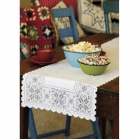 Heritage Lace CA-1472W Chalet 14 x 72 in. Runner - White