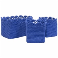 Heritage Lace MC-1050CB Mode Crochet Basket with Trim, Set of 3