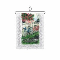 Heritage Lace WH79W-0754 Friendship-The Ride 12 x 15 in. Wall Hanging - White