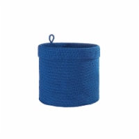 Heritage Lace MC-1115CB 12 x 12 in. Mode Crochet Round Basket, Cobalt Blue