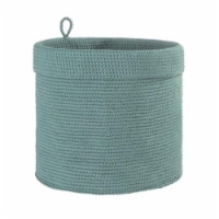 Heritage Lace MC-1115SS 12 x 12 in. Mode Crochet Round Basket, Sea Spray