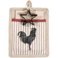 Heritage Lace FH-011 8 x 10 in. Farmhouse Rooster Kitchen Set, Tan - 3 Piece