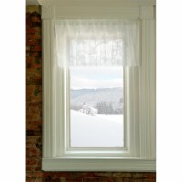 Heritage Lace 6385W-4W 60 x 20 in. Sleigh Ride 4-Way Mantle Scarf, White