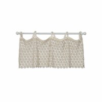 Heritage Lace CEP-4516NA 45 x 16 in. Crochet Envy Pearl Valance, Natural