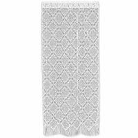 Heritage Lace 6415W-4884 48 x 84 in. Diamond Fringe Panel, White