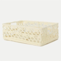 Heritage Lace MC-1120CR Mode Crochet Basket, Cream - 12 x 9 x 5 in.