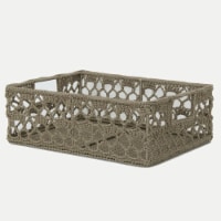 Heritage Lace MC-1120TN Mode Crochet Basket, Tan - 12 x 9 x 5 in.