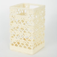Heritage Lace MC-1125CR Mode Crochet Basket, Cream - 9 x 5.5 x 5.5 in.