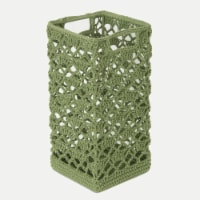Heritage Lace MC-1125SG Mode Crochet Basket, Sage - 9 x 5.5 x 5.5 in.