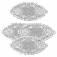 Heritage Lace FO-1428W-S 14 x 28 in. Floret Doily - White - Set of 4