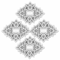 Heritage Lace HL-1209W-S 12 x 9 in. Heirloom Doily - White - Set of 4