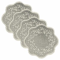 Heritage Lace SD-1200E-S Sheer Divine 12 in. Round Doily - Ecru - Set of 4
