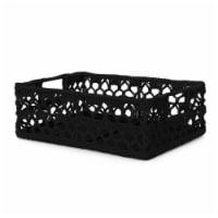 Heritage Lace MC-1120GY Mode Crochet Basket, Gray -12 x 9 x 5 in.