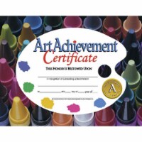 Art Achievement Certificate, 8.5  x 11 , Pack of 30