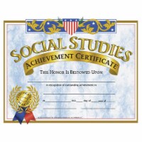 Hayes Social Studies Achievement Certificate 8.5  x 11  Pack of 30 H-VA575