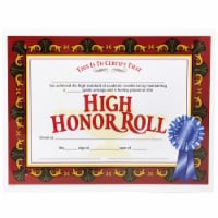 High Honor Roll Certificate, 8.5  x 11 , Pack of 30