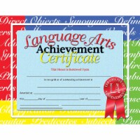 Hayes Language Arts Achievement Certificate 8.5  x 11  Pack of 30 H-VA685