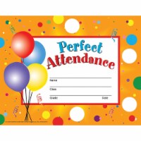 Hayes Perfect Attendance Certificates & Reward Seals 30 Certificates H-VA801