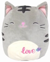 Squishmallows Plush Cat - Gray/White Perspective: front