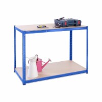 GRack Garage Workbench & Shelving 1 Bay, Blue | 35 H x 47 W x 24 D