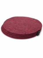 ETHICA Recycled round felt trivets – Set of 4
