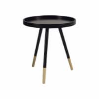 Innis Round Tray Side Table - Black
