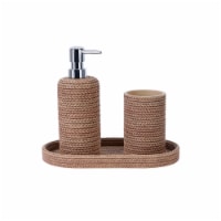 VCNY Home Resin Bathroom Accessory Set - Woven Perspective: Main