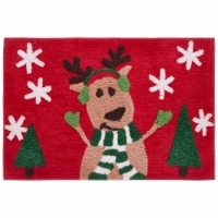 Christmas 20 x 30 Inch Reindeer Tufted Bath Mat Perspective: Main