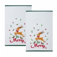 VCNY Home Be Merry Reindeer Hand Towels Perspective: Main