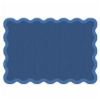 Blue Scallop Tufted Bath Rug Perspective: Main