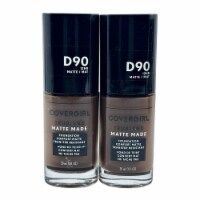 Cover Girl True Blend Matte Made Foundation D90 Espresso 1 OZ Set of 2
