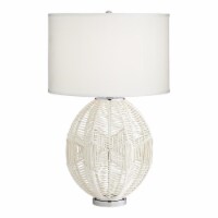 Pacific Coast Lighting North Shore 28.75  String Basket Table Lamp in White